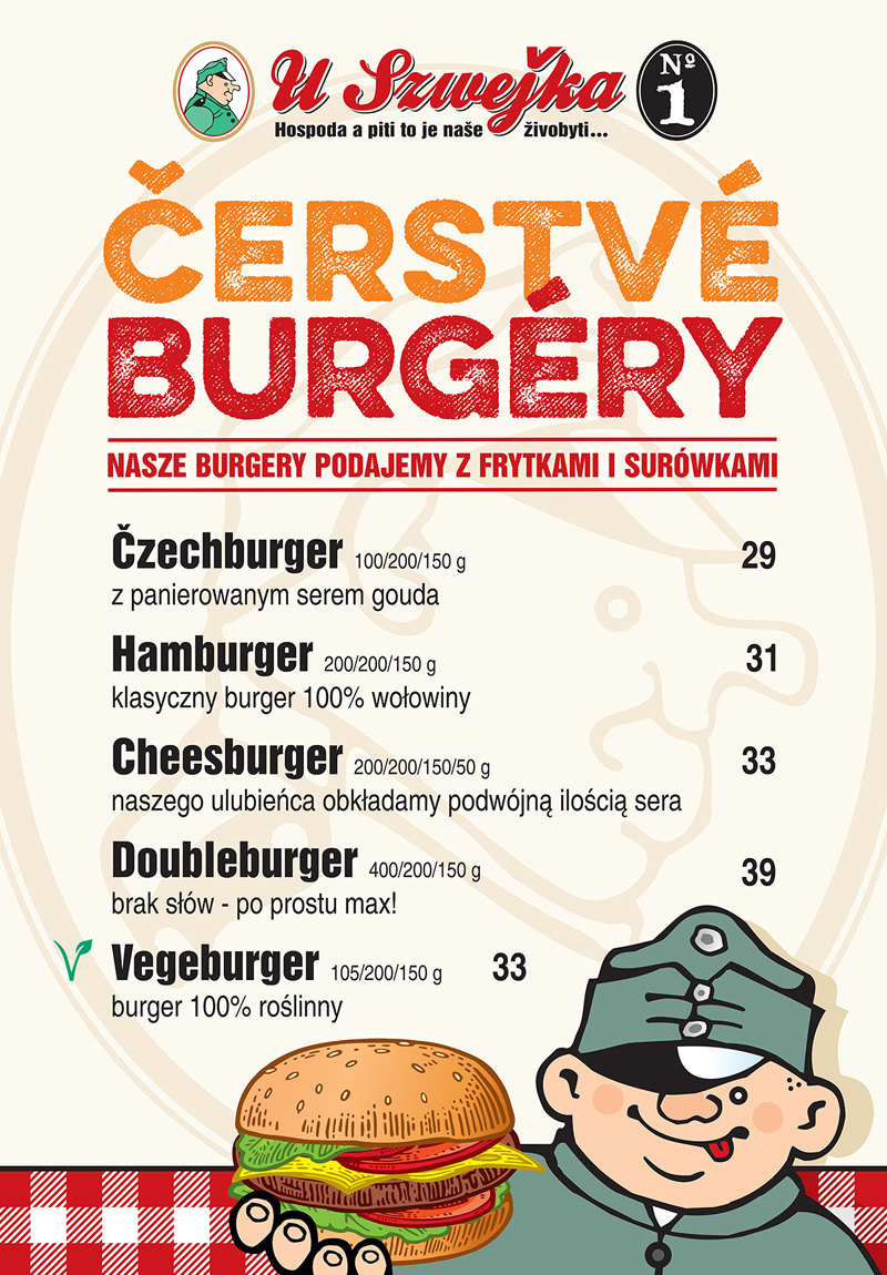 ČERSTVÉ BURGÉRY