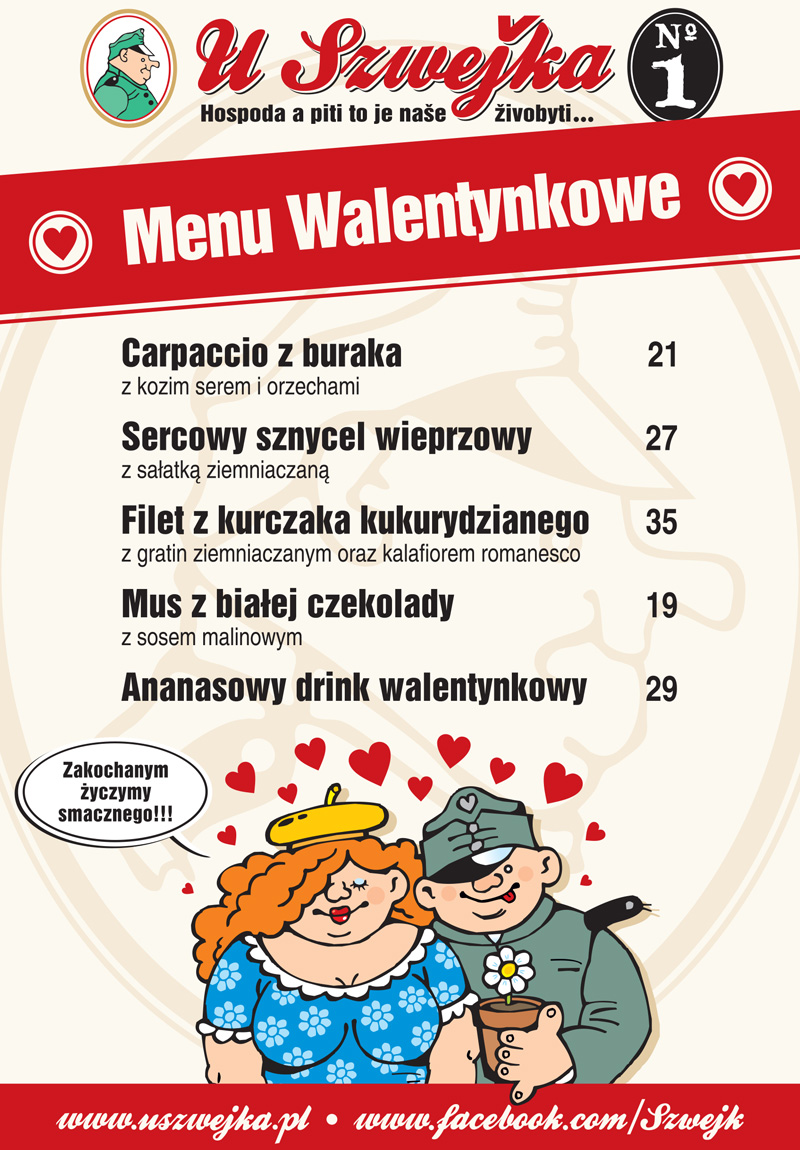 MENU WALENTYNKOWE